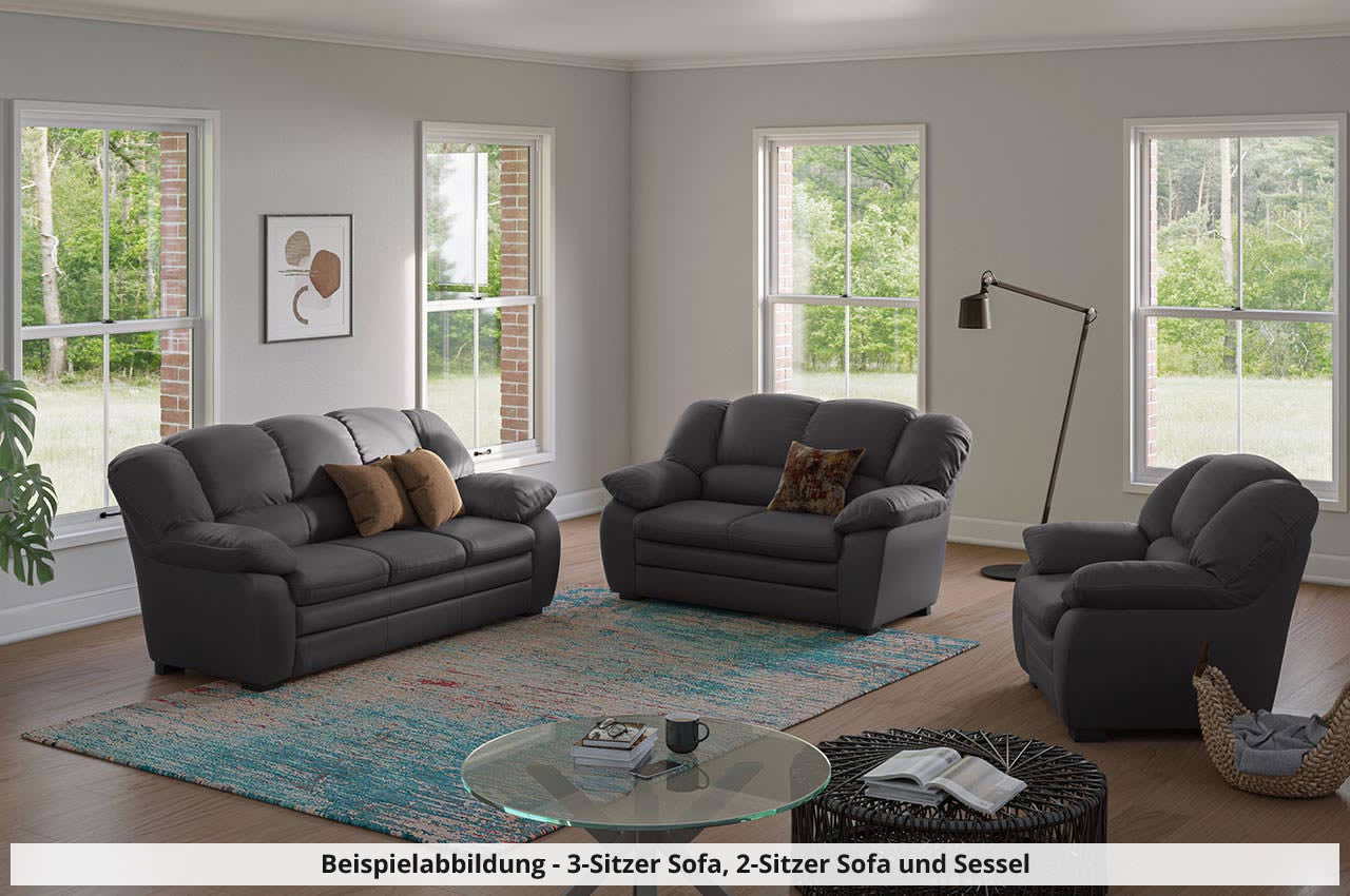casino 3 er sofa 2 er sofa sessel von cotta kunstleder pulse d208 fango milieubild text