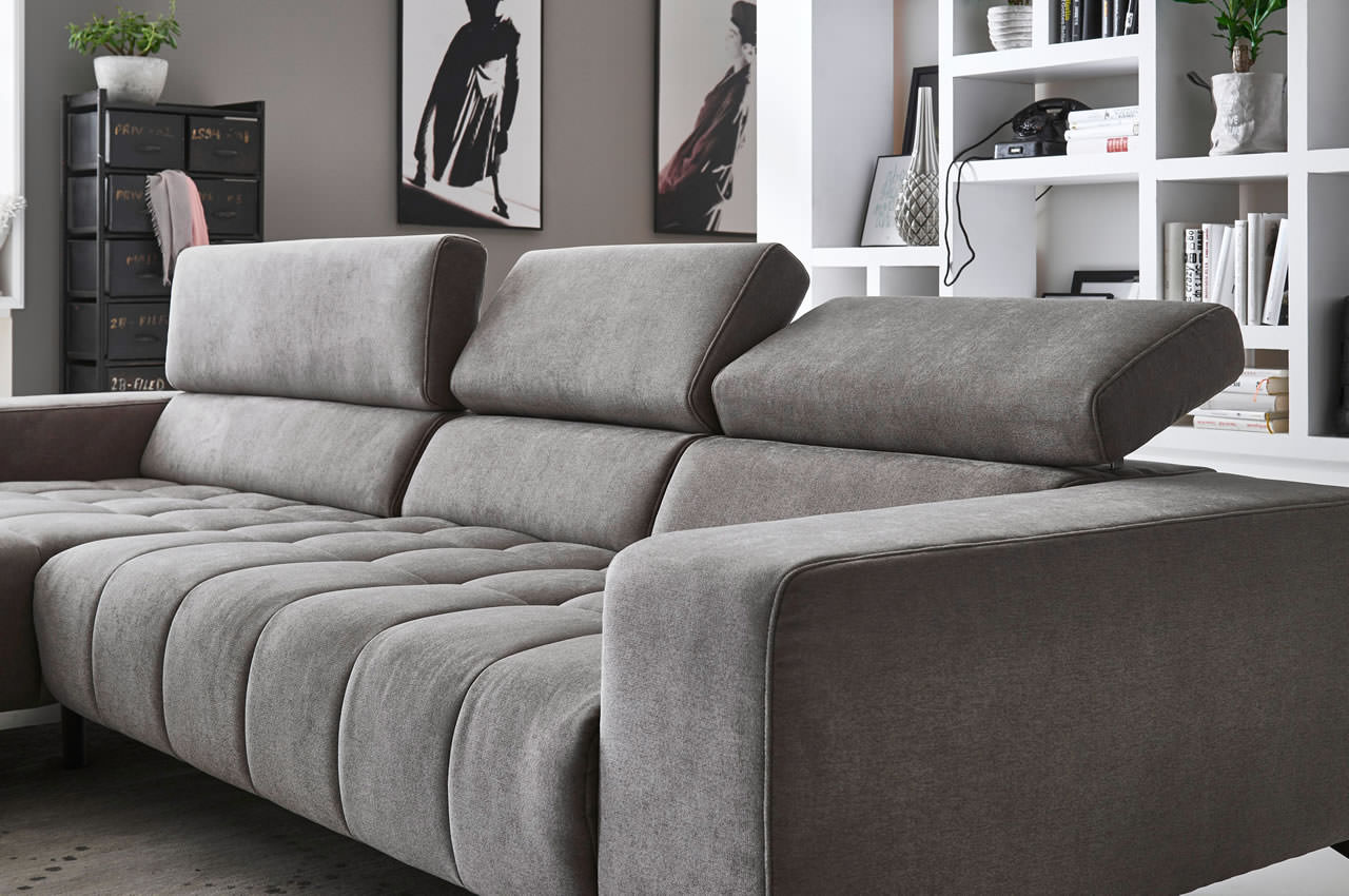 mp in18022 ecksofa chicago mit recamiere links nemo granit detailbild kopfteilverstellung