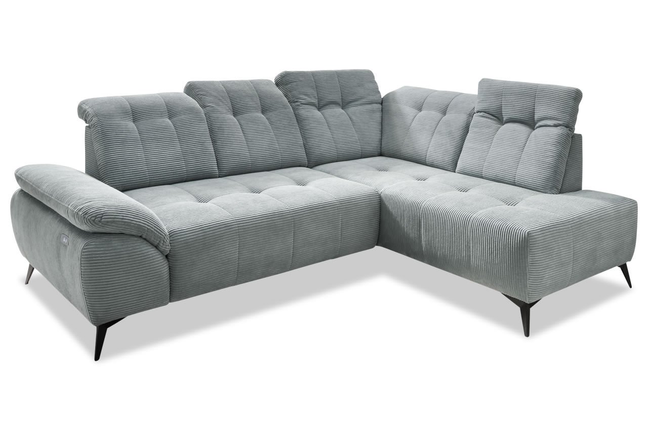 benformato fiore ecksofa rechts cord 4803 aqua