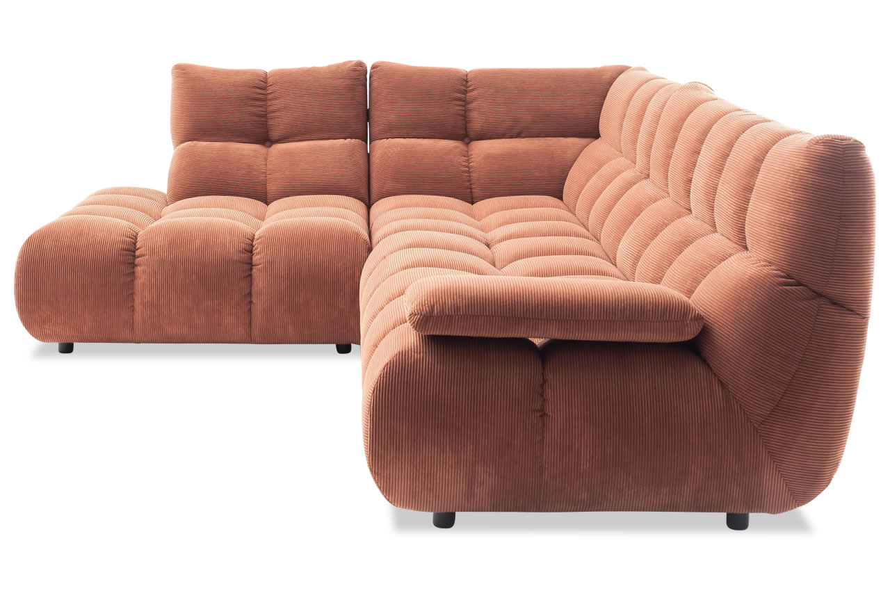 graceland candy ecksofa links feincord rusty seitenansicht
