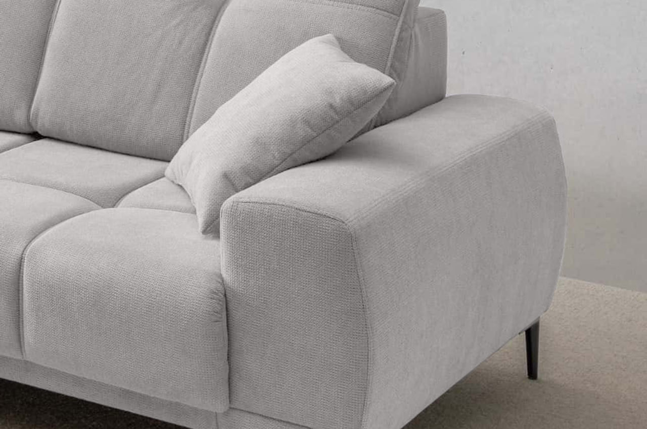 nesto benformato ecksofa links stoff coroni 9302 silber detailbild armlehne
