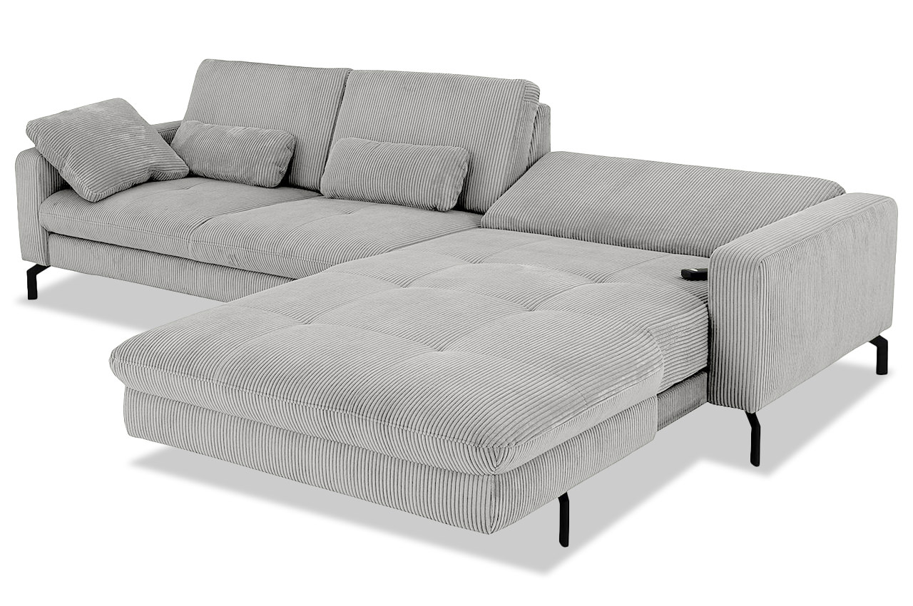mp in20110 ecksofa rechts cord grau elektrisches canape mp in20110 ecksofa rechts cord grau elektrisches canape