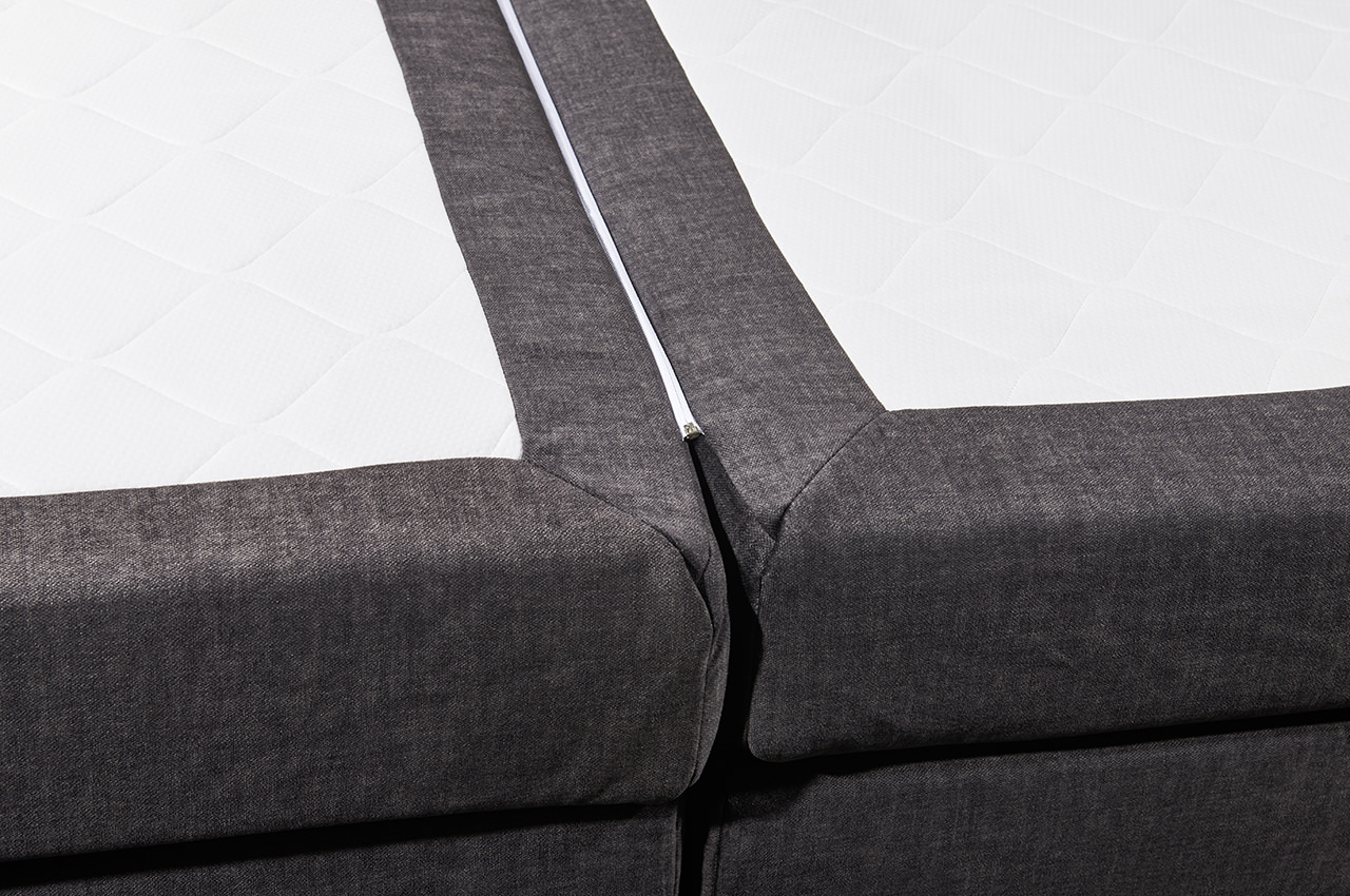 fanes boxspringbett stoff vogue 17 charcoal detailbild reissverschluss matratzen fanes boxspringbett stoff vogue 17 charcoal detailbild reissverschluss matratzen