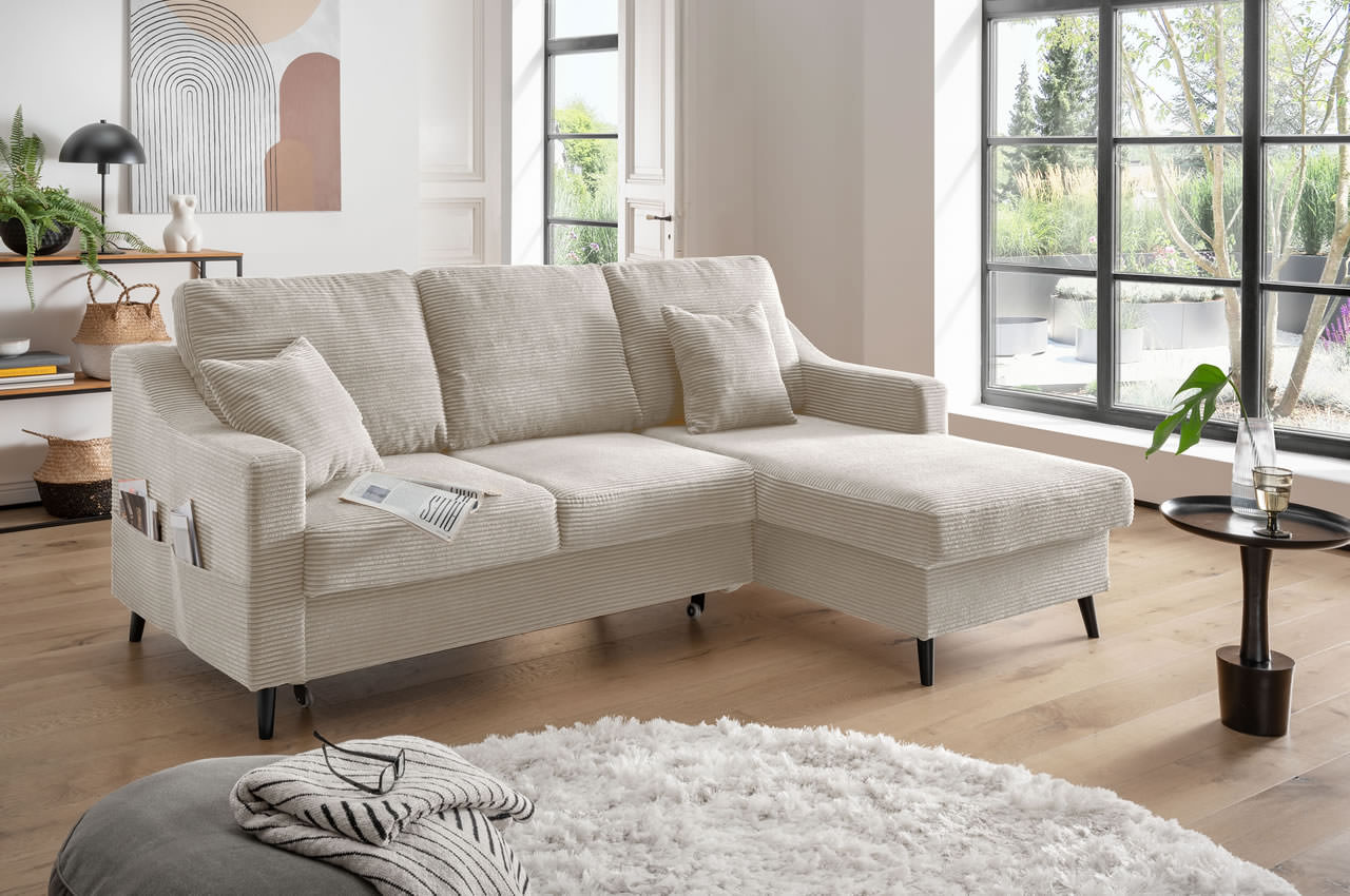 valentina ecksofa rechts cordstoff 4808 beige milieubild valentina ecksofa rechts cordstoff 4808 beige milieubild