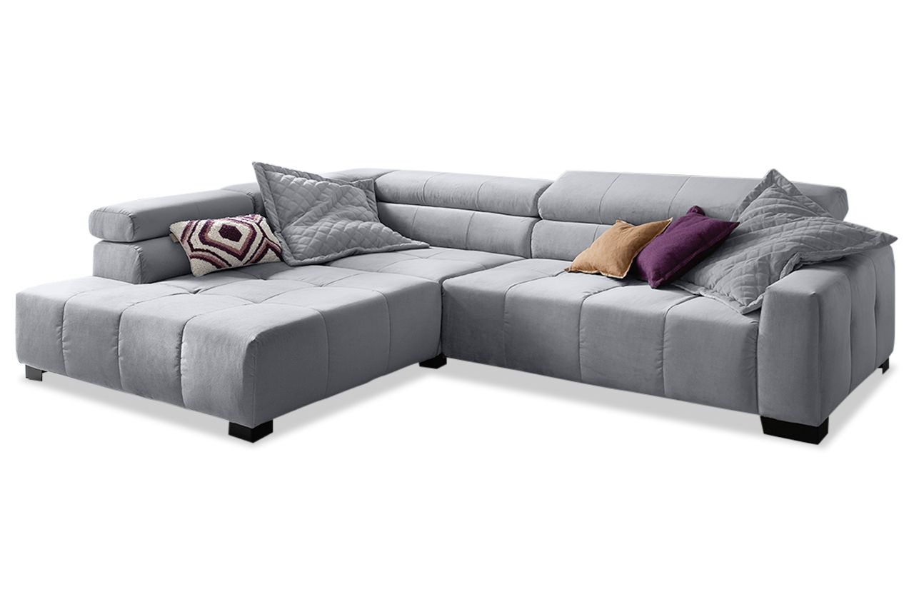 Ecksofa Denver links Velvet Hellgrau Ecksofa Denver links Velvet Hellgrau