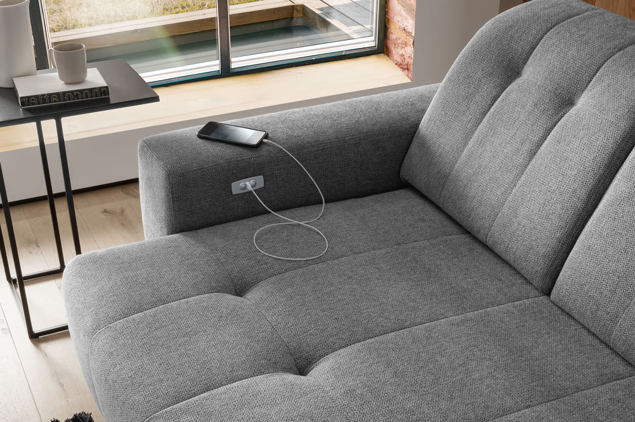 benformato sano ecksofa rechts mango 3618 asche sitztiefenverstellung detailbild