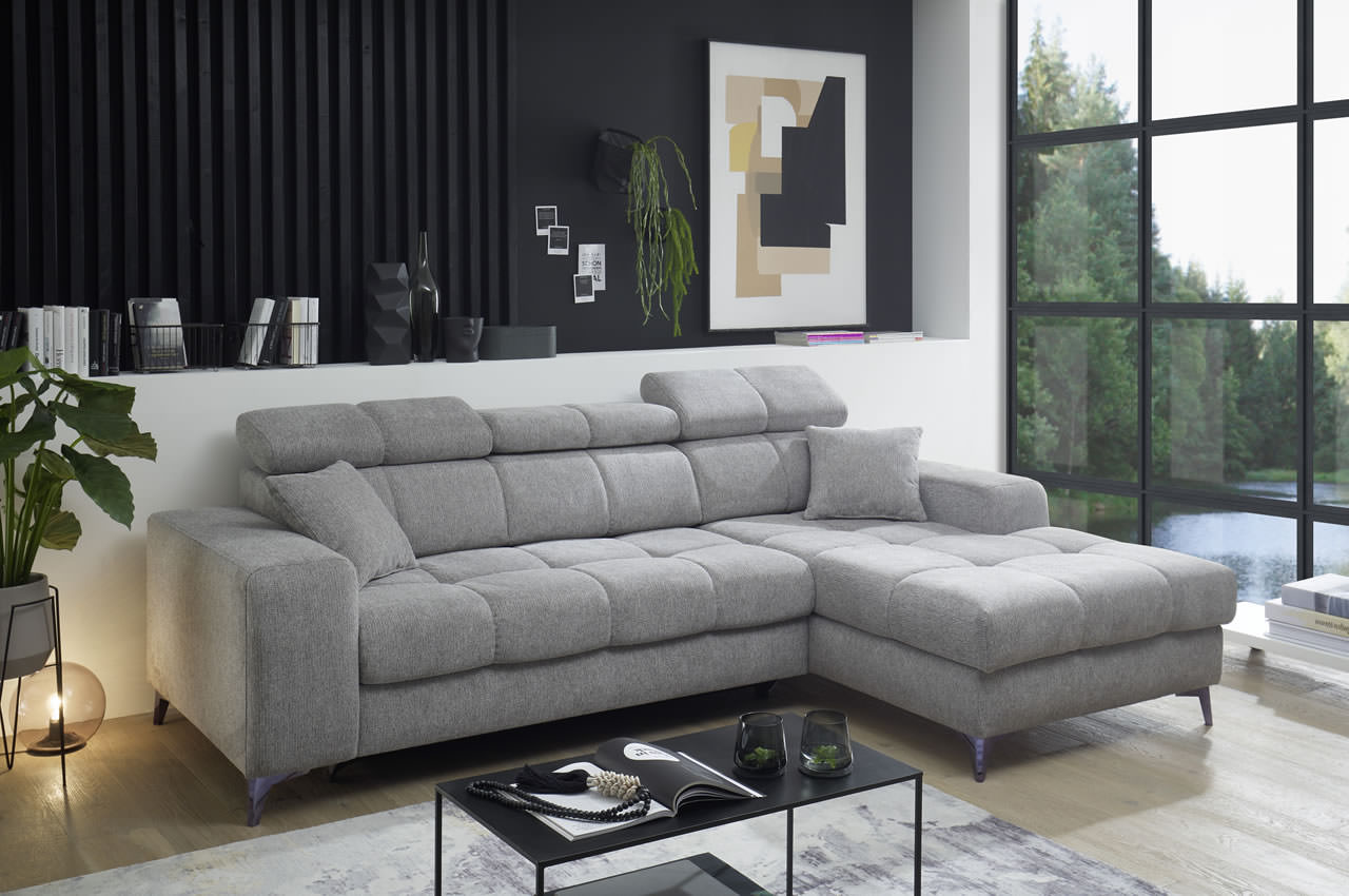 Ecksofa Sydney 2 rechts Glow 05 Taupe Milieu