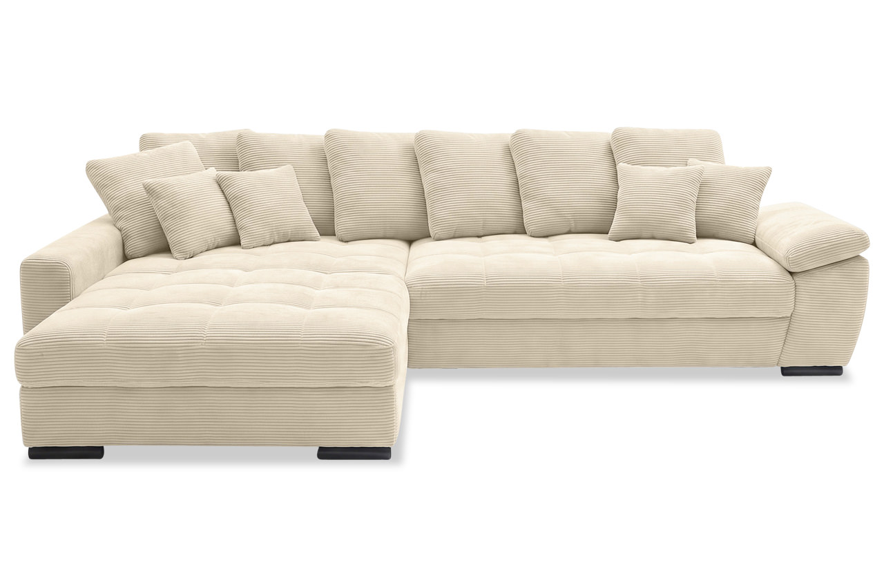 farina ecksofa links cordstoff stripes 8622 creme frontansicht