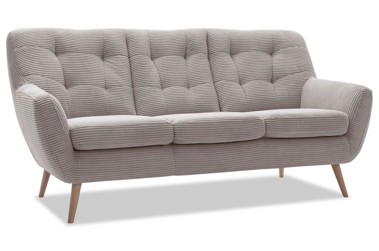 scandi 3 sitzer sofa cord poso 03 taupe scandi 3 sitzer sofa cord poso 03 taupe