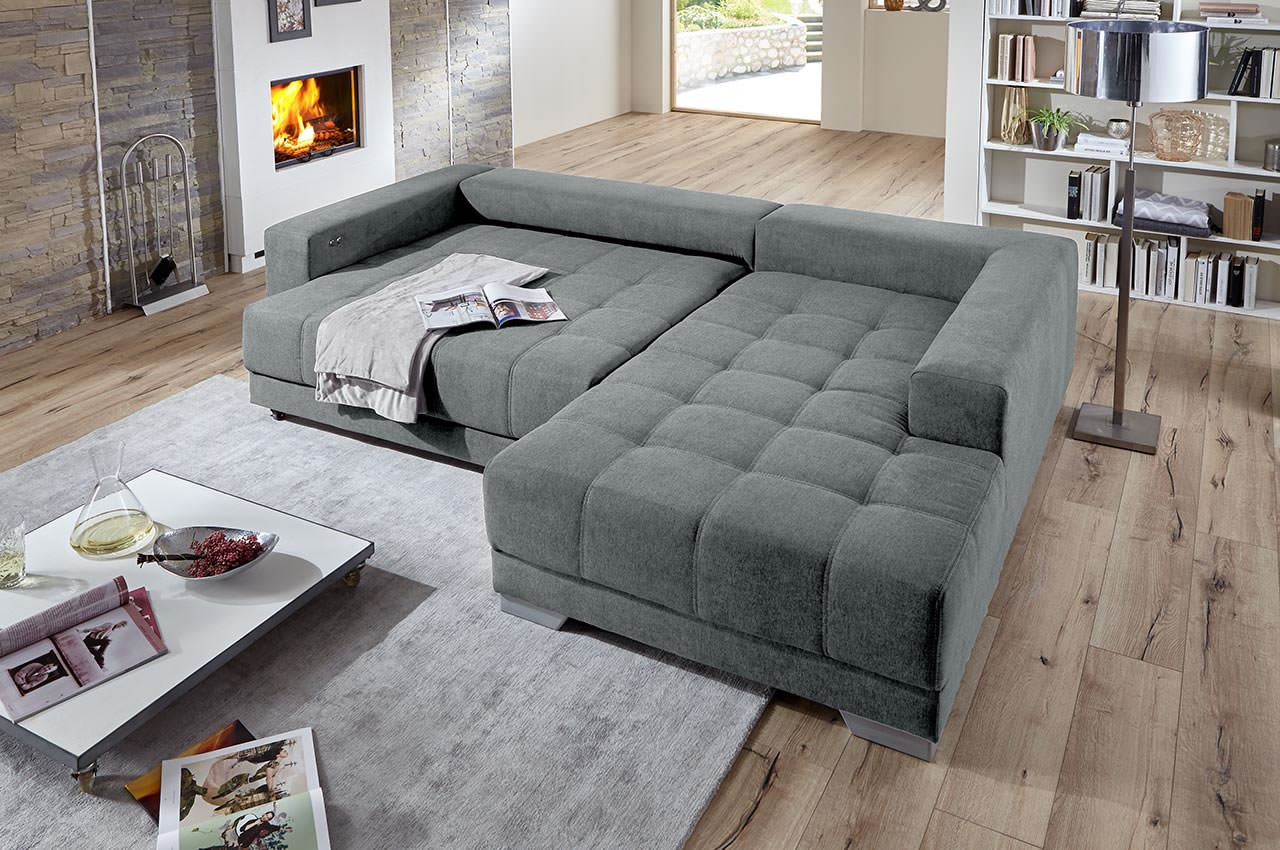 iwaniccy merlin ecksofa rechts stoff aragon 93 grau milieubild ohne kissen