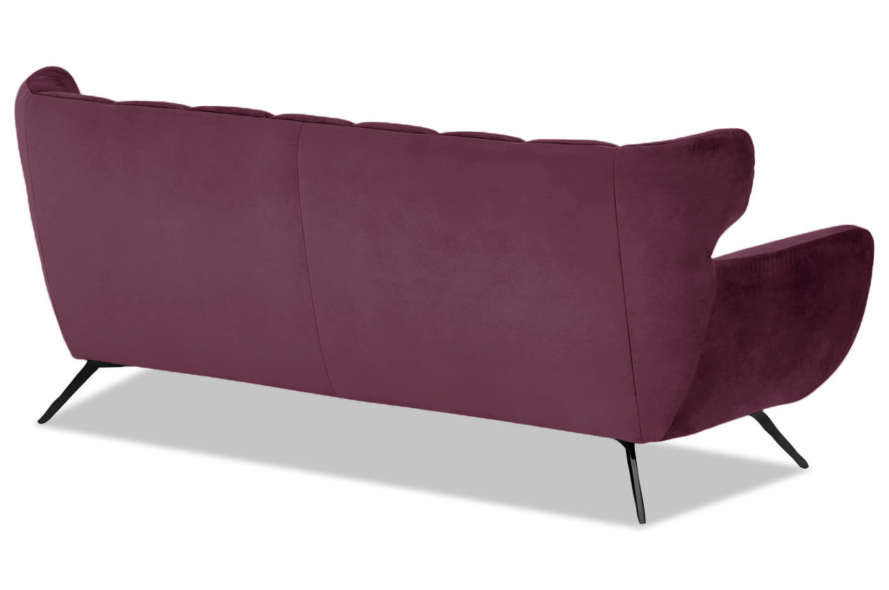 sixty 3er sofa velvet purple rueckseite