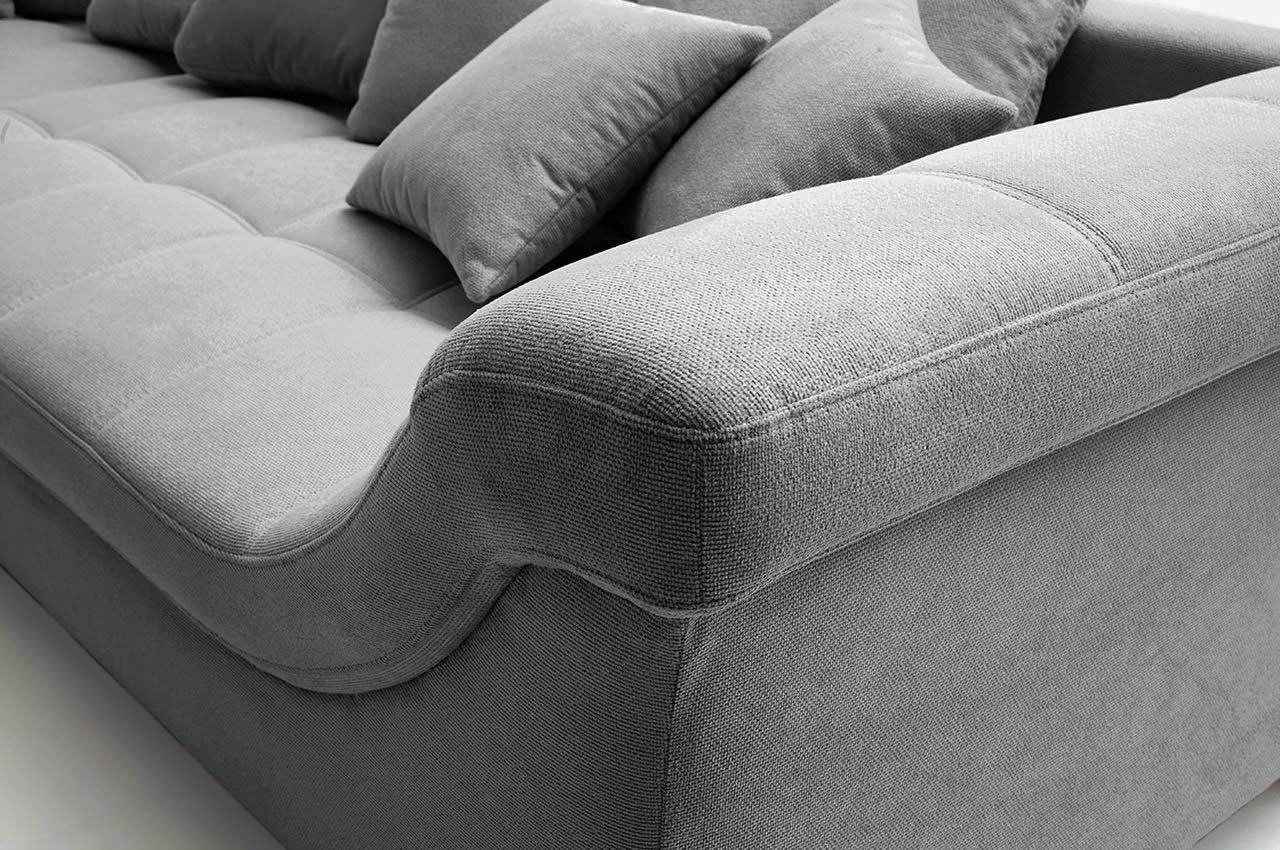 ecksofa bologna links stoff miami 06 rock detailbild lehne ecksofa bologna links stoff miami 06 rock detailbild lehne