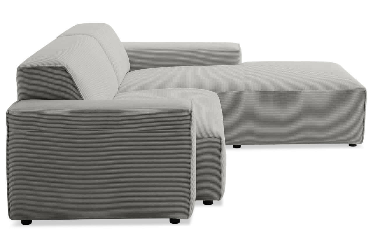 eastport ecksofa 1 5 sitzer variante rechts feincord grau seitenansicht eastport ecksofa 1 5 sitzer variante rechts feincord grau seitenansicht