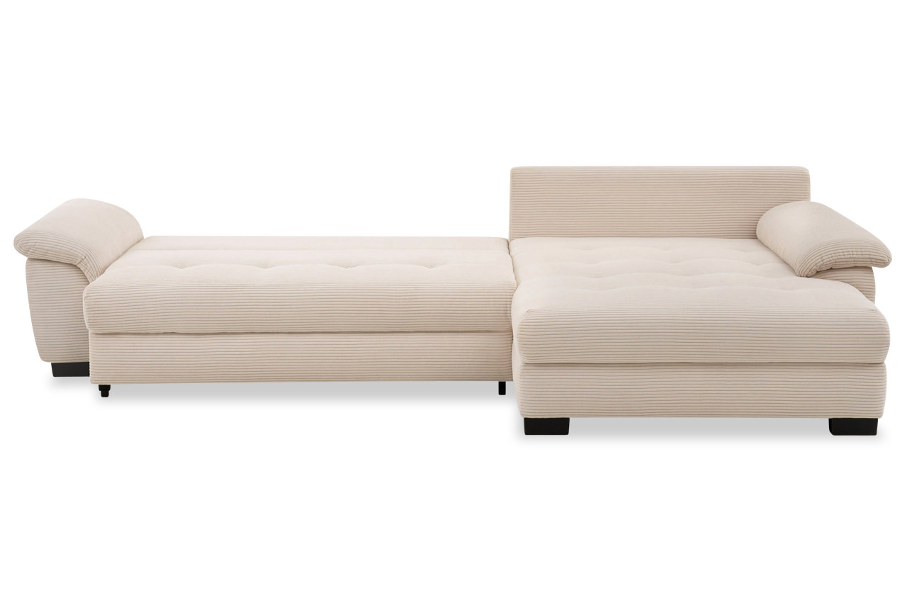 dario ecksofa recamiere rechts cord stripes 8622 creme schlaffunktion frontansicht dario ecksofa recamiere rechts cord stripes 8622 creme schlaffunktion frontansicht