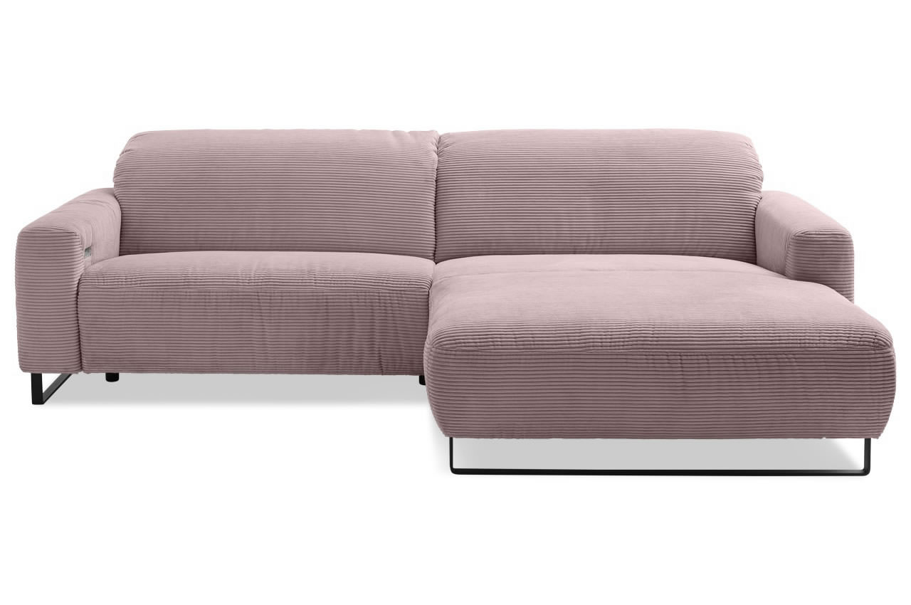 empire ecksofa rechts cord rosa frontansicht empire ecksofa rechts cord rosa frontansicht
