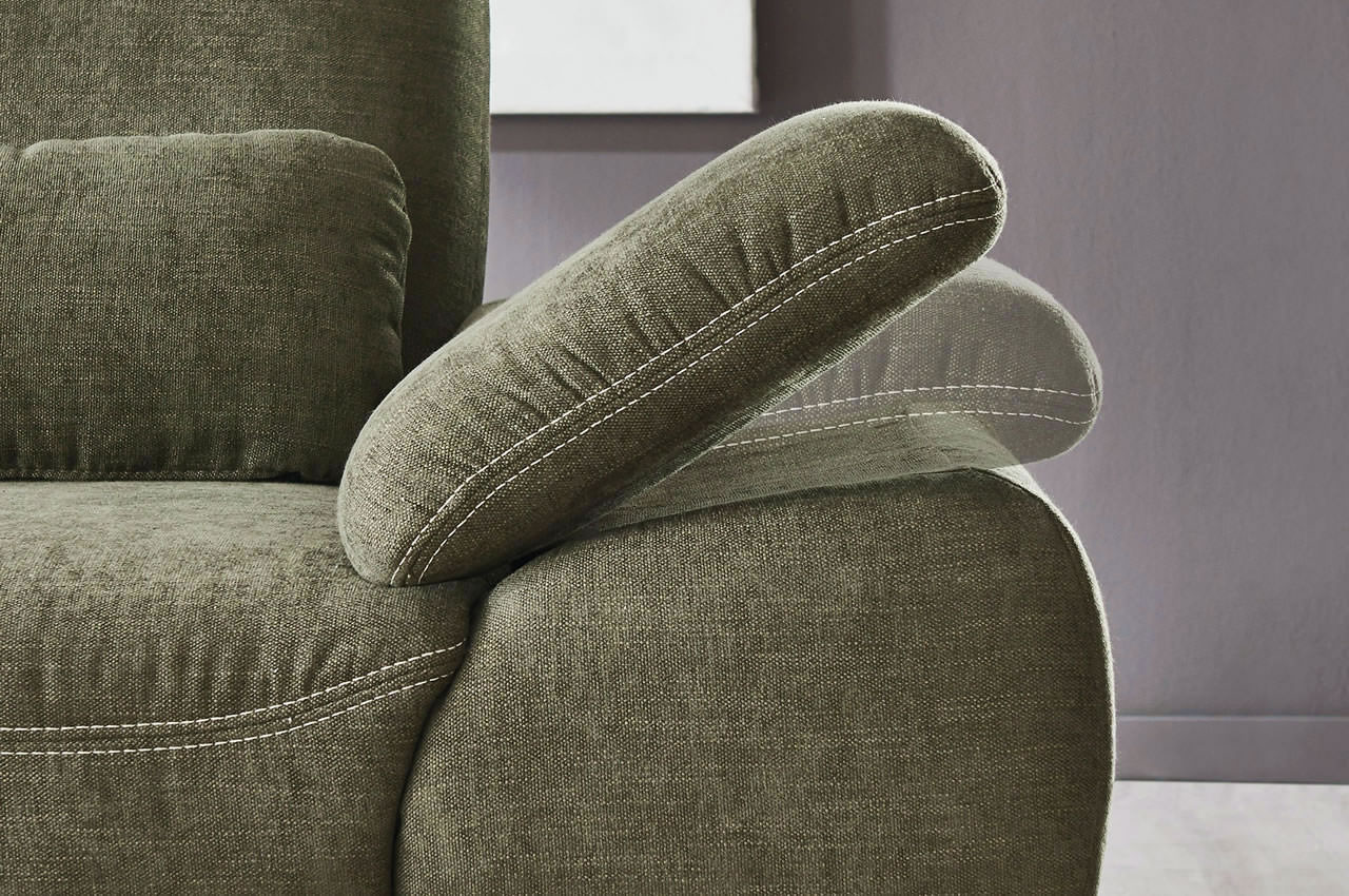 ze em18063 ecksofa sava links stoff longlife farbe moos milieubild detailbild armteilverstellung