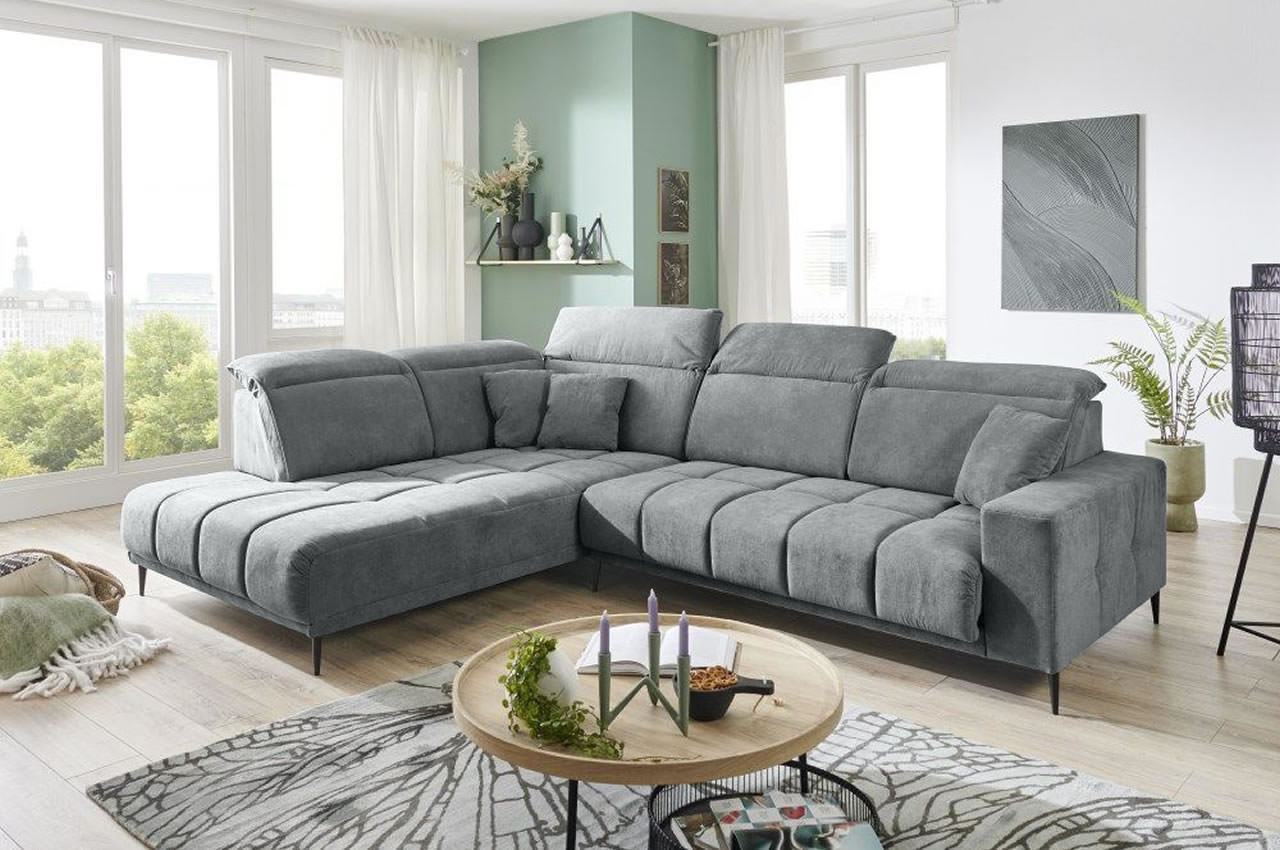 livorno ecksofa mit ottomane links aragon 93 grau milieubild sitztiefenverstellung livorno ecksofa mit ottomane links aragon 93 grau milieubild sitztiefenverstellung