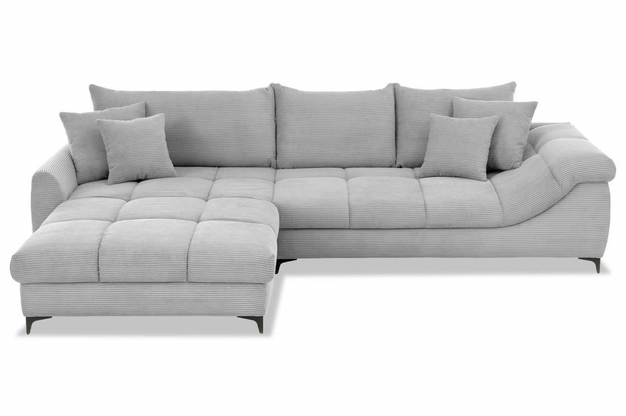 ronaldo ecksofa recamiere links cord stripes 8637 grau frontansicht ronaldo ecksofa recamiere links cord stripes 8637 grau frontansicht