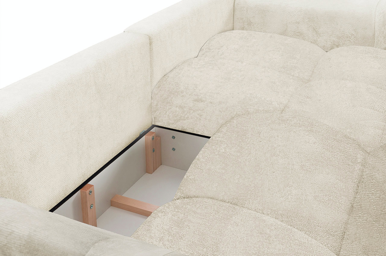 denali ecksofa rechts stoff kiara 851 creme detailbild bettkasten