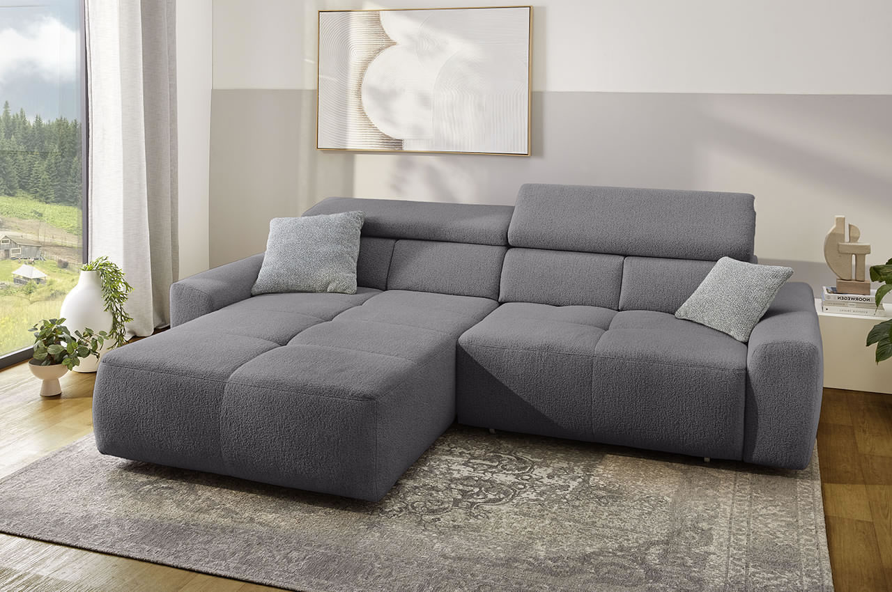uno ecksofa links flachgewebe 432 09 grau milieubild 1