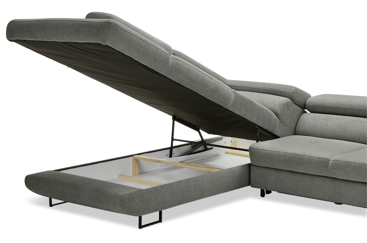 fabio ecksofa links curio 83 grau detailbild bettkasten