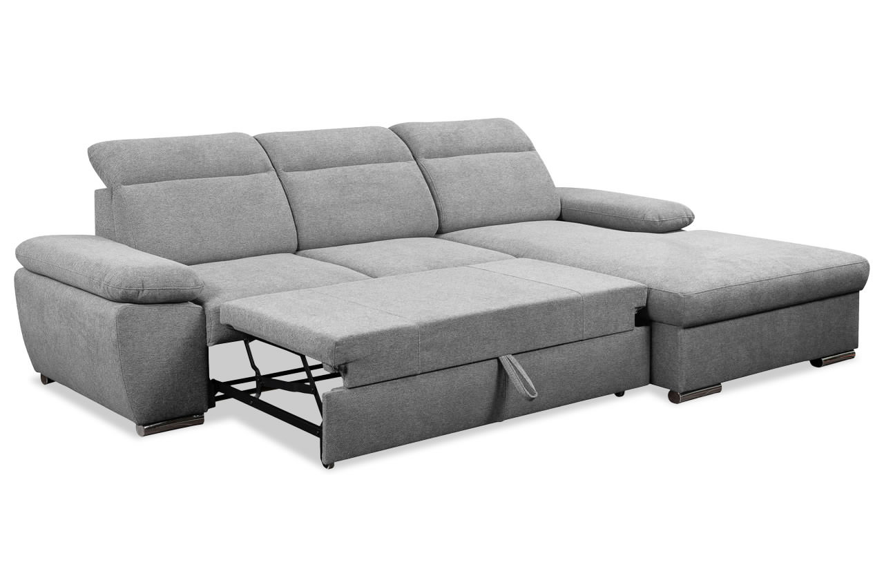 palma ecksofa rechts stoff degas 2505 grau schlaffunktion