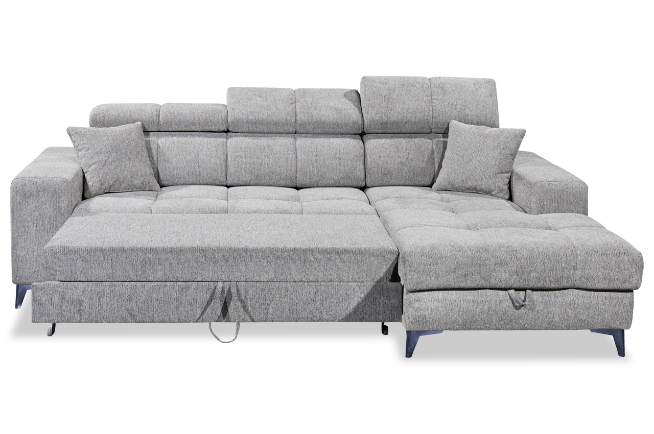 Ecksofa Sydney 2 rechts Glow 05 Taupe Bettfunktion