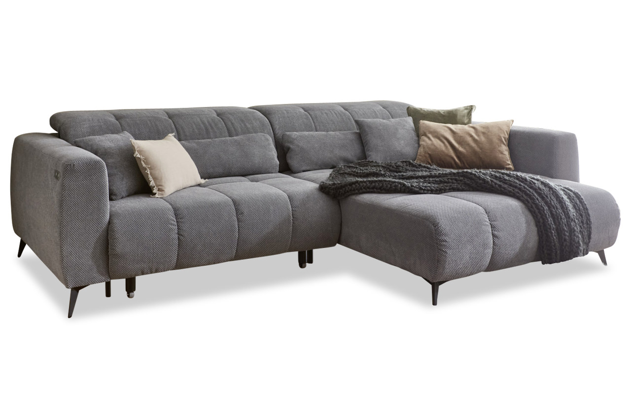 luxor ecksofa variante rechts stoff onega 07 grau