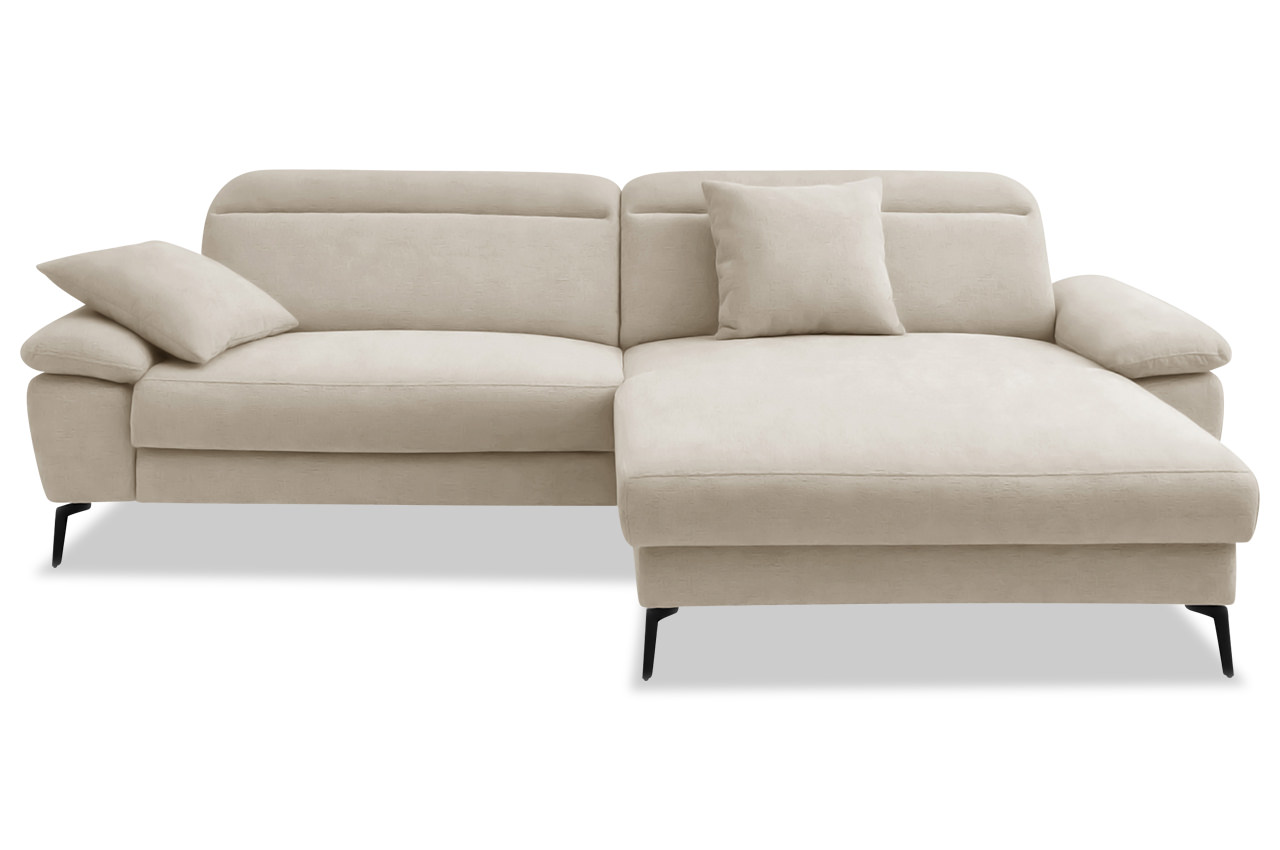 cancelli ecksofa rechts stoff tonia 750001 creme frontansicht
