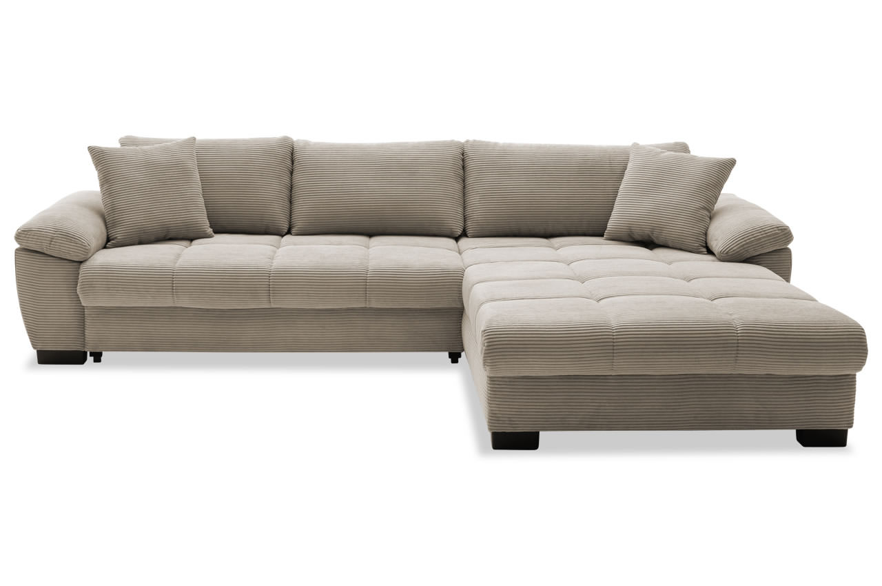 cancun ecksofa rechts cord stripes 03 taupe frontansicht
