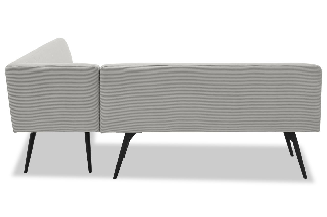 lungo candy kuechenbank eckbank variante rechts feincord silber rueckansicht