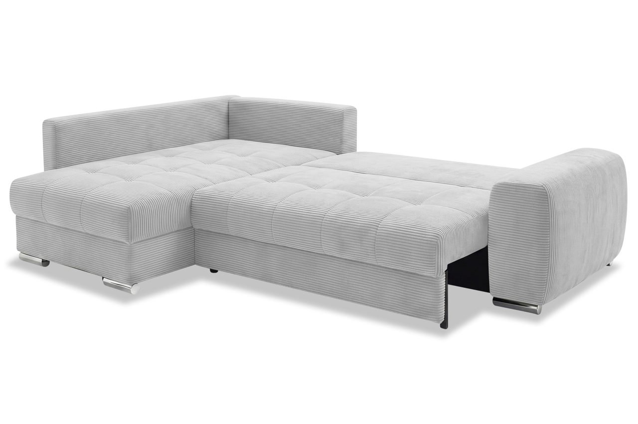 ecksofa mykonos links cord stripes 8637 grau schlaffunktion ecksofa mykonos links cord stripes 8637 grau schlaffunktion