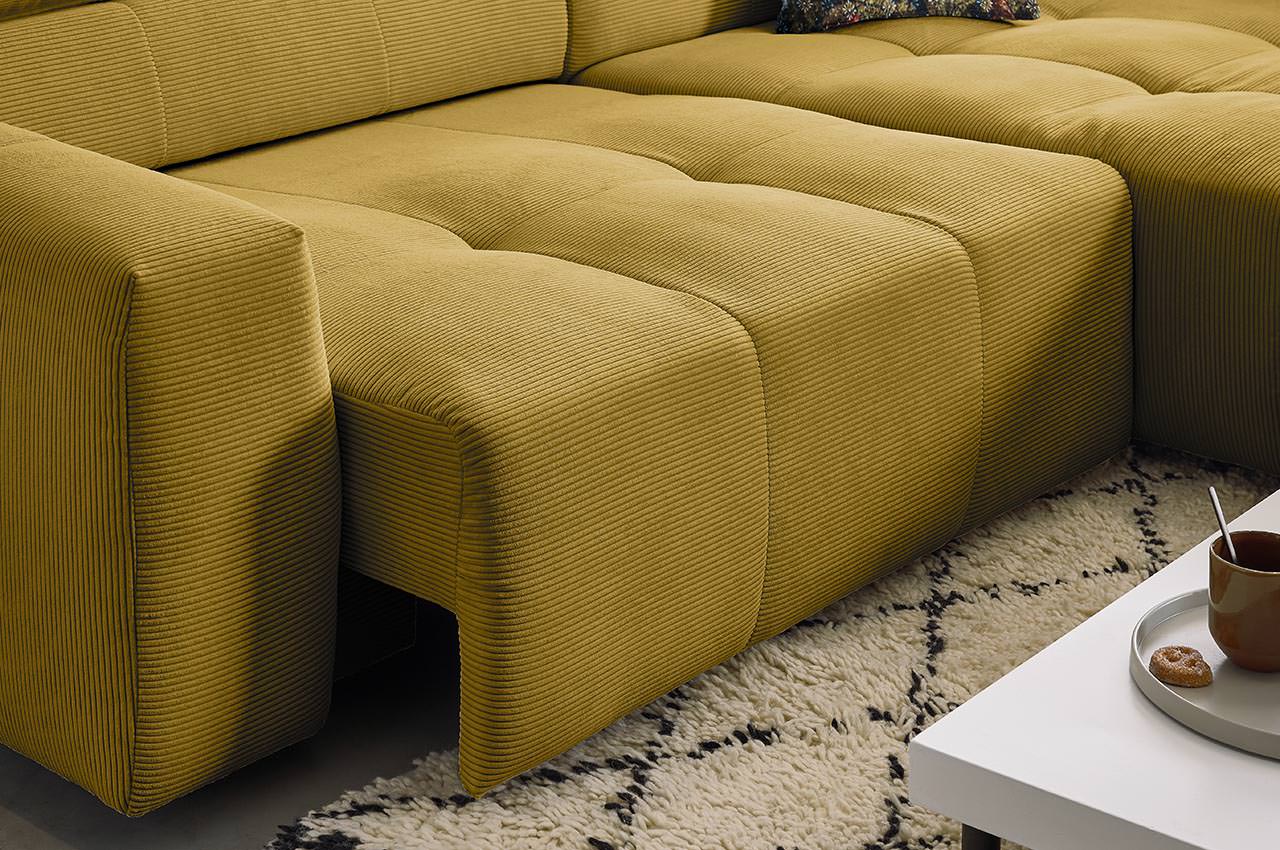denver ecksofa recamiere rechts feincord pistazie detailbild sitztiefenverstellung