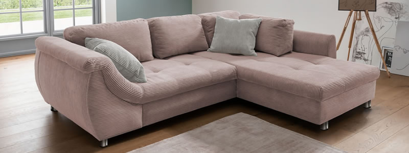 Cord Sofa Agira Rosa