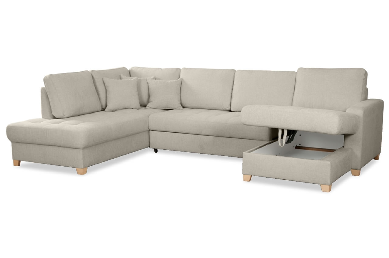 split wohnlandschaft links webstoff 671 mit bettkasten