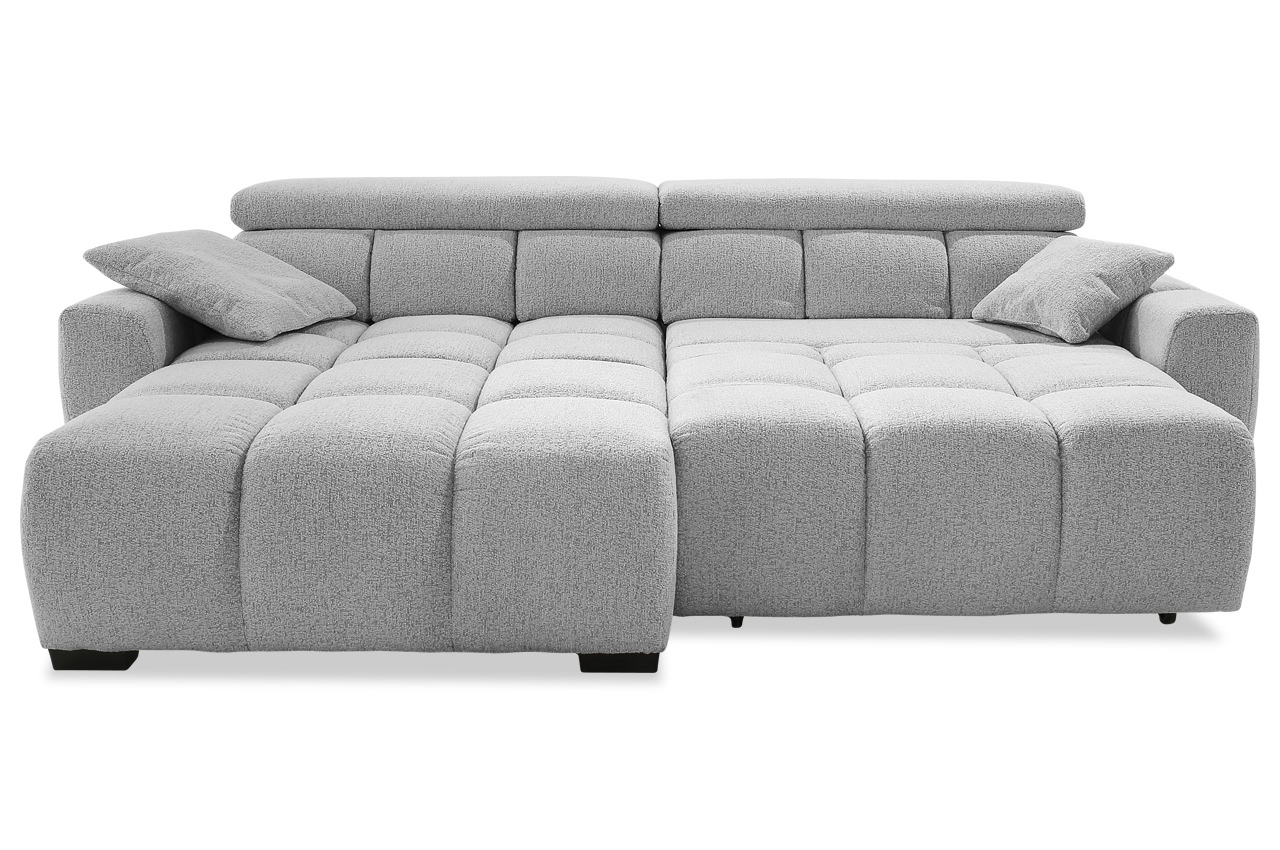 ecksofa lounge links 432 19 hellgrau frontansicht mit sitzverstellung