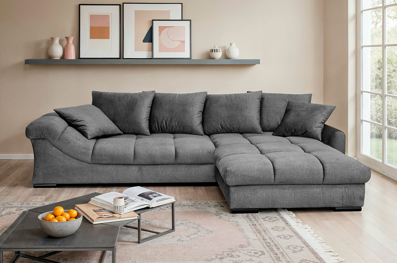 ecksofa apollo rechts stoff dolce 16 graphit milieubild