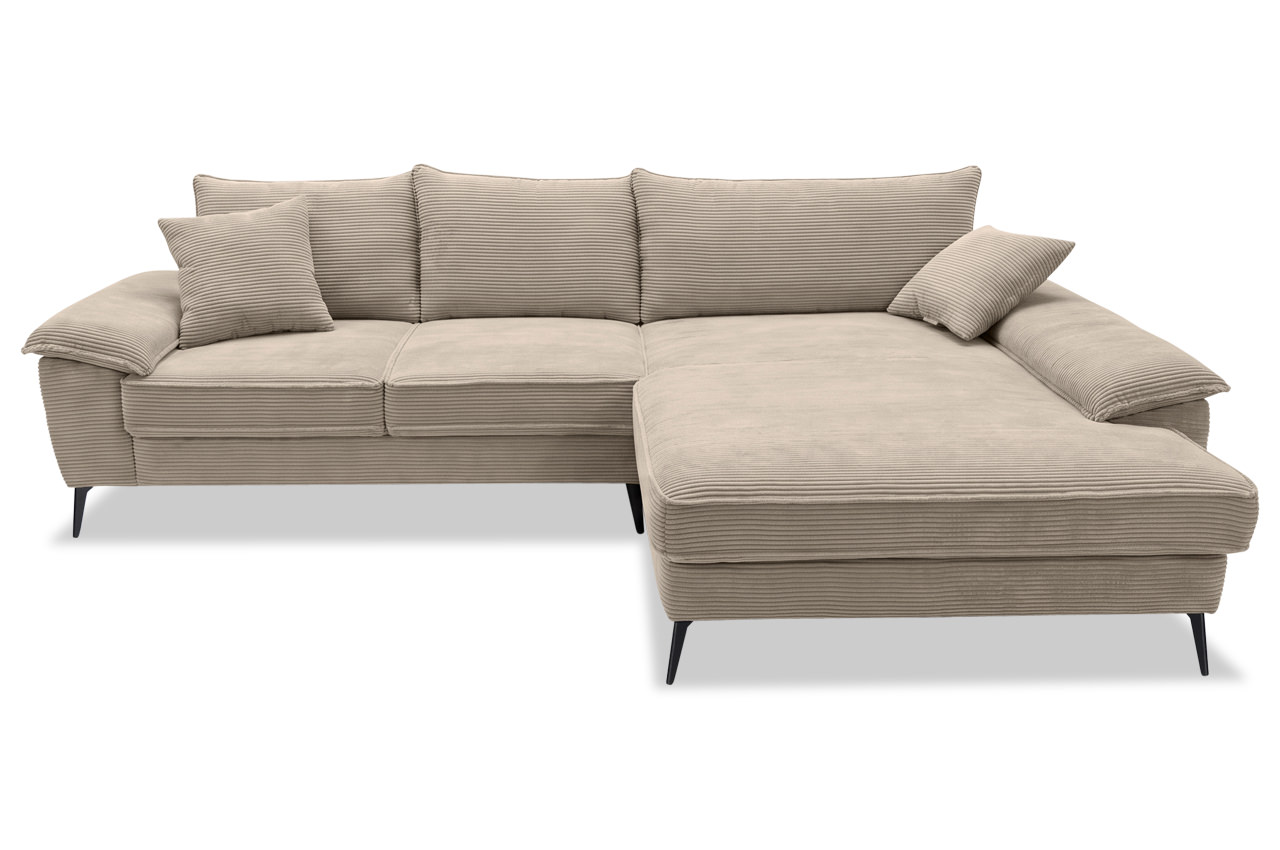 Ecksofa Montego rechts mit Maxi Recamiere