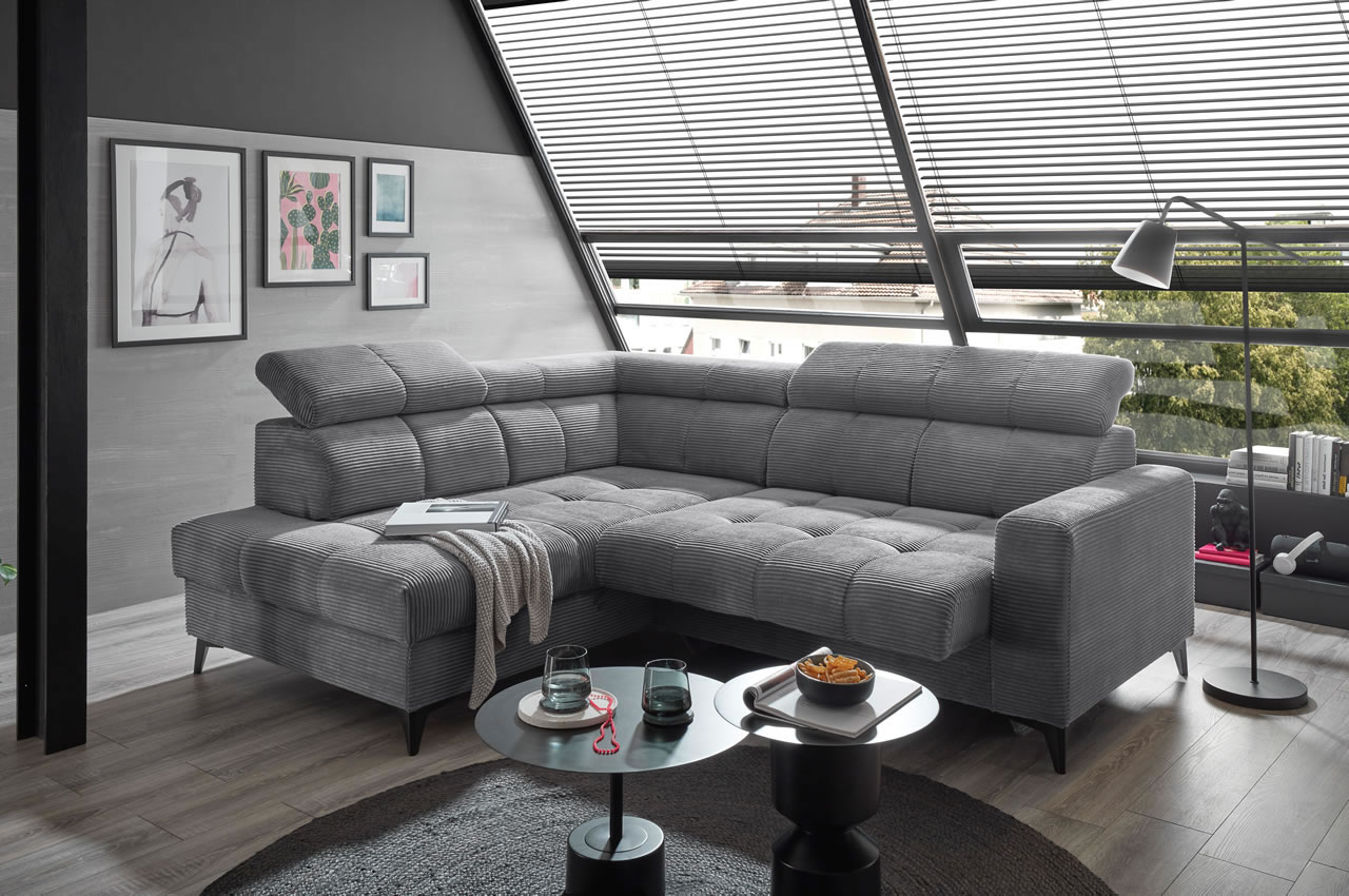 bavaro ecksofa ottomane links cord zoom 21 asche milieubild funktionen