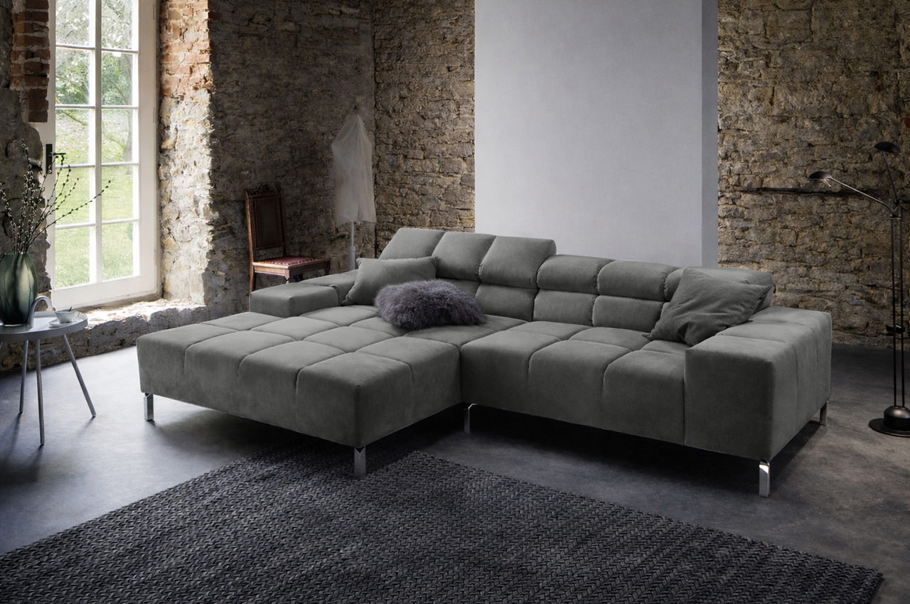 wilson longchair links velvet grau ambiente