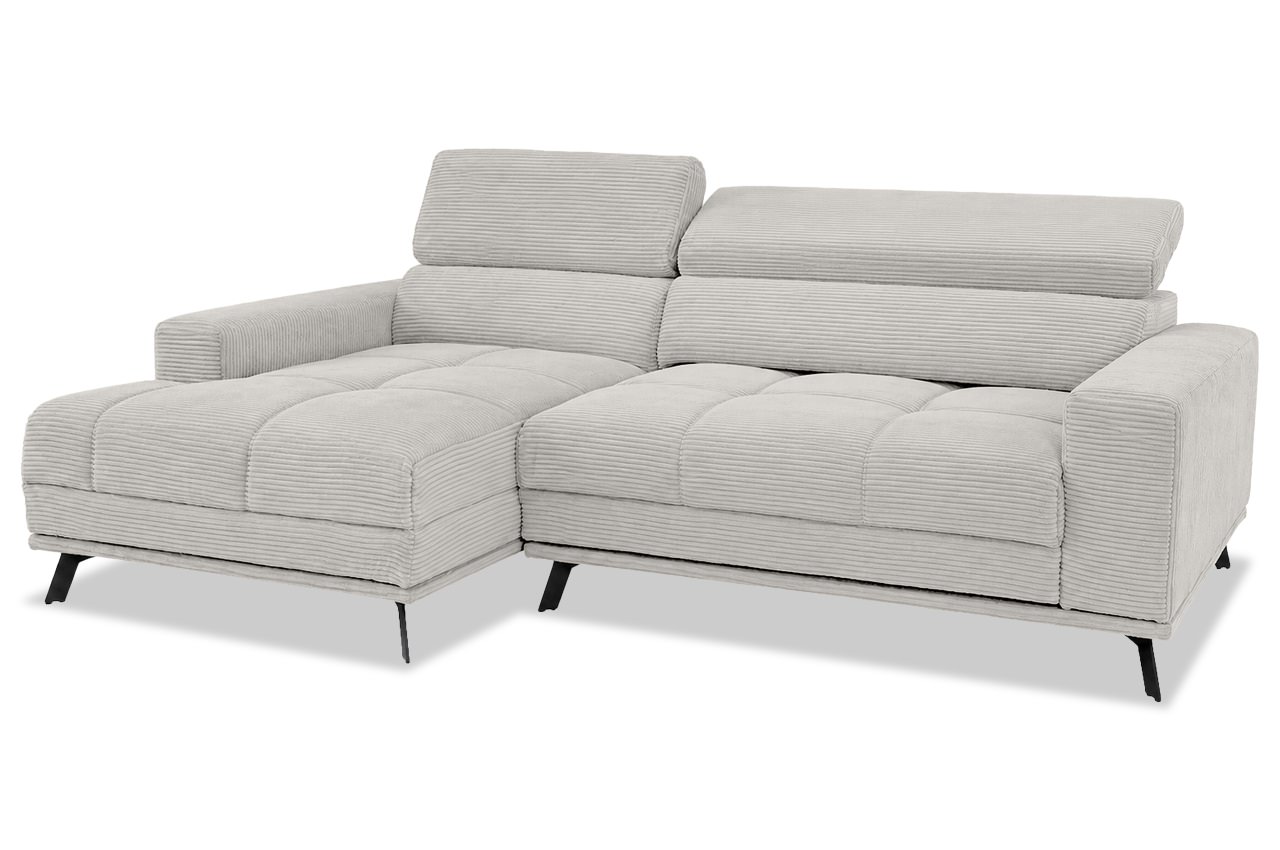ecksofa malte links von iwaniccy in cord hydra 04 taupe kopfteilverstellung