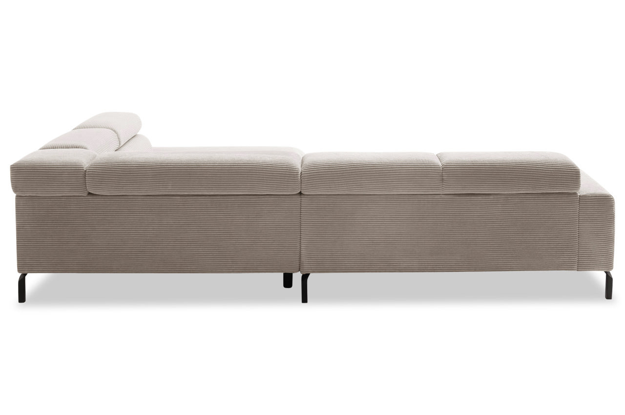 spring candy ecksofa mit ottomane rechts cord taupe rueckseite