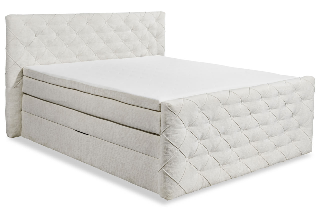 lyon boxspringbett 180x200 stoff tresor 22 ivory ohne kissen lyon boxspringbett 180x200 stoff tresor 22 ivory ohne kissen