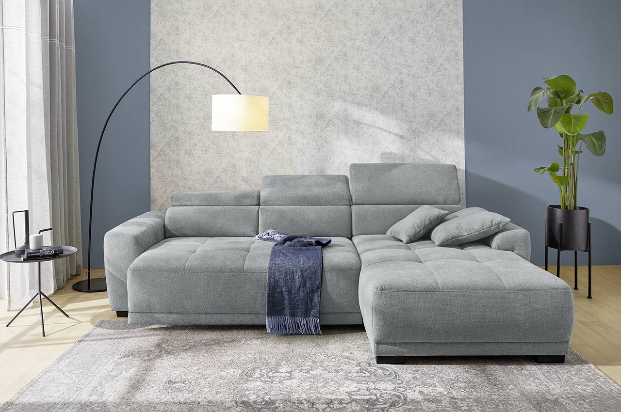 domino ecksofa variante rechts stoff 430 09 mittelgrau milieubild mit sitztiefenverstellung domino ecksofa variante rechts stoff 430 09 mittelgrau milieubild mit sitztiefenverstellung