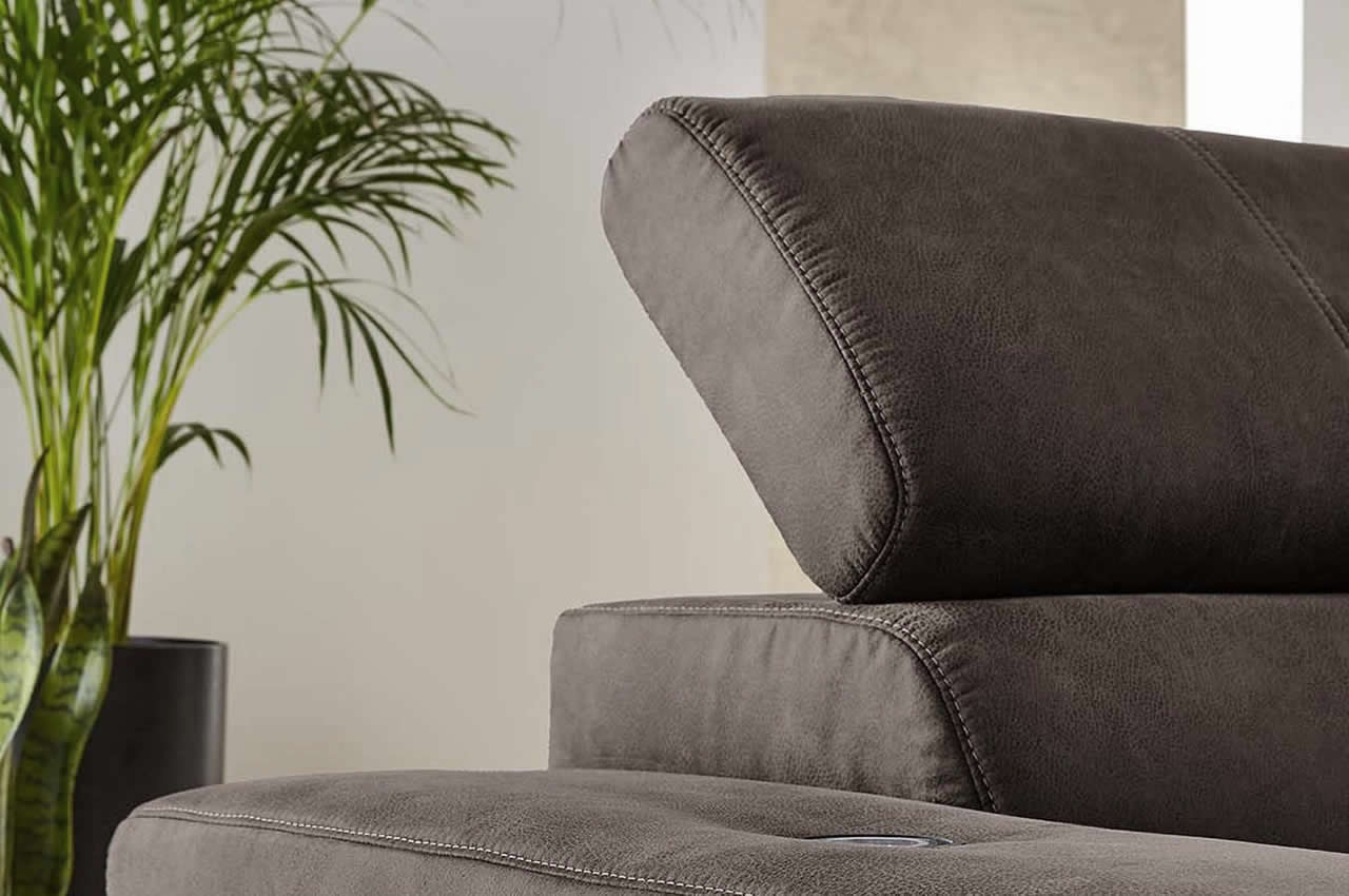 le mans ecksofa rechts stoff 415 08 braun detailbild kopfteil