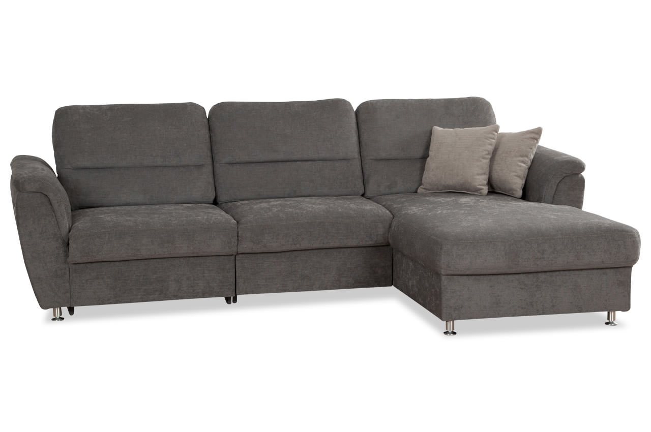 deva ecksofa rechts flachgewebe 6129 grau