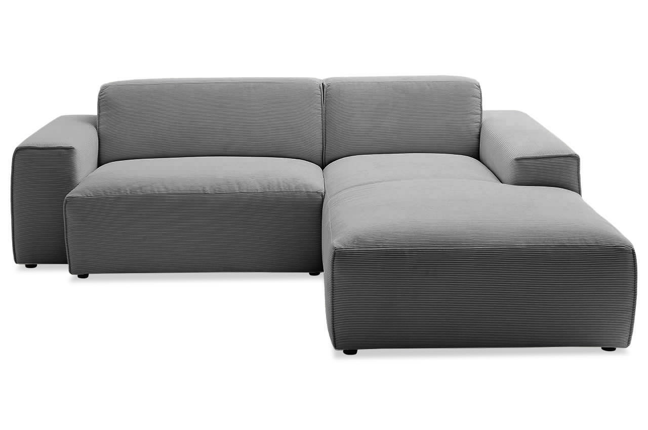 eastport ecksofa 1 5 sitzer variante rechts feincord anthrazit frontansicht
