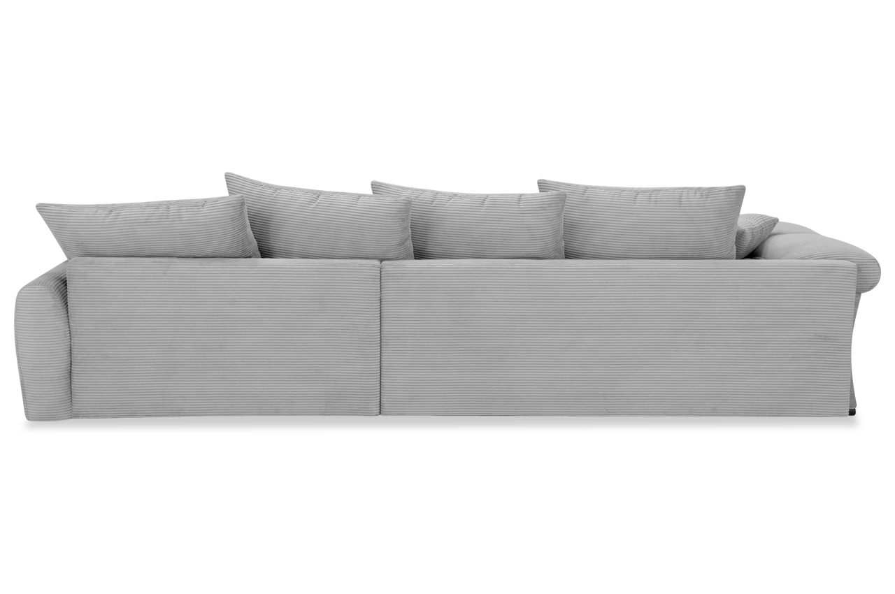 apollo ecksofa rechts cord stripes 8637 grau rueckansicht