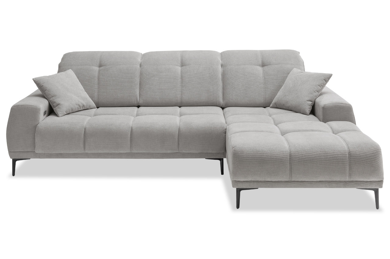 nesto benformato ecksofa rechts stoff coroni 9302 silber frontansicht nesto benformato ecksofa rechts stoff coroni 9302 silber frontansicht