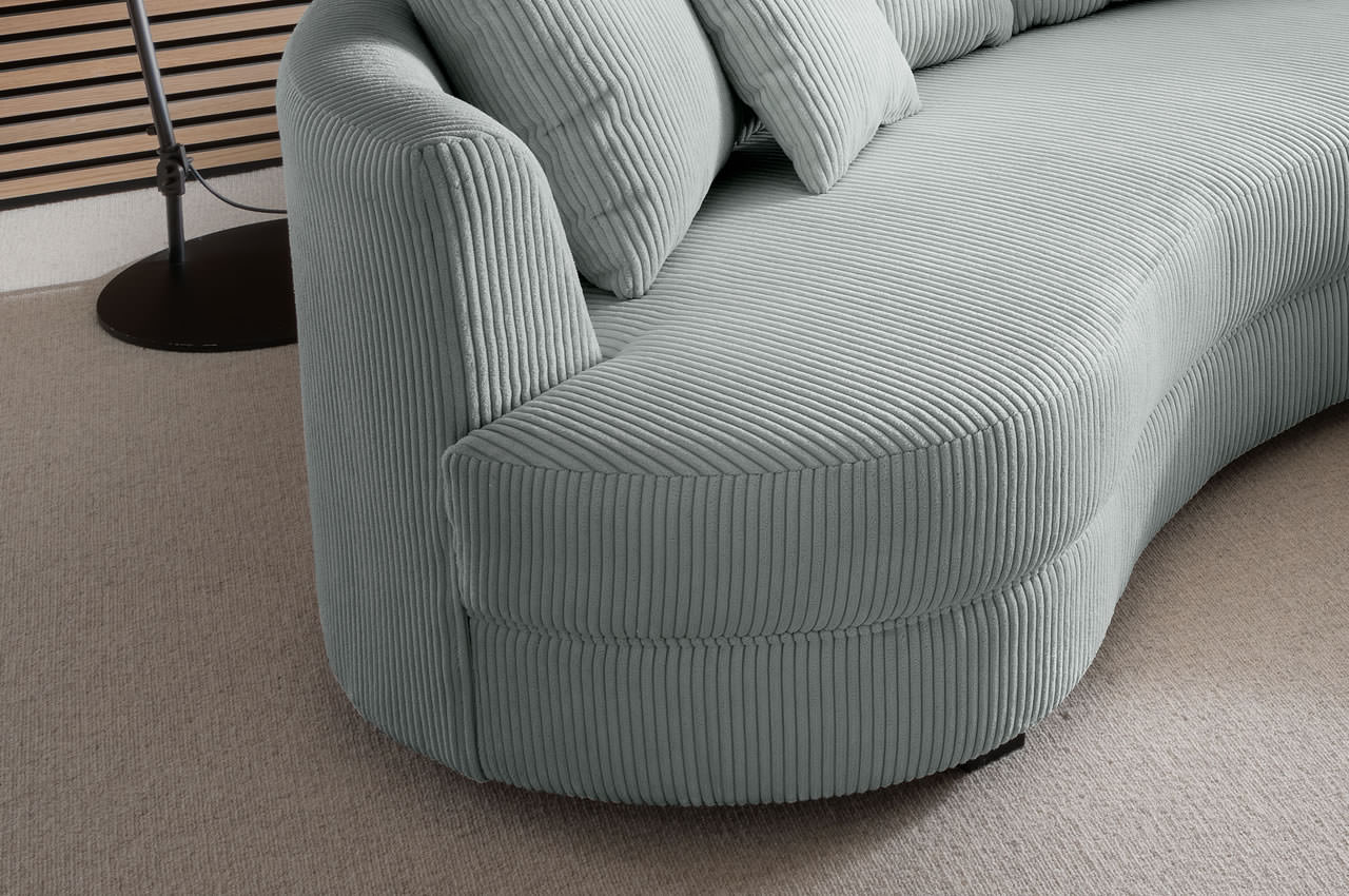 benformato sofa limoncello rechts cord stoff 4803 aqua detailbild benformato sofa limoncello rechts cord stoff 4803 aqua detailbild